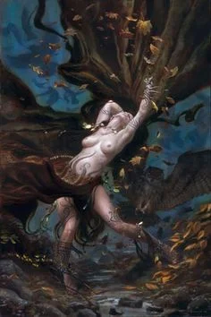 Donato Giancola's visual Art Donato Giancola, Shaman, cover art for the SFBC collection, Wizards.