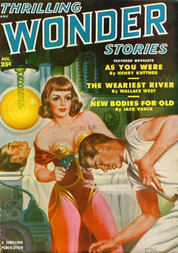 Thrilling Wonder Stories Covers Art Earle Bergey, TWS 50-08.