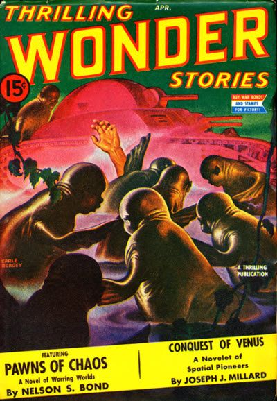 Thrilling Wonder Stories Covers Art Earle Bergey, Thrilling Wonder Stories 43-04.