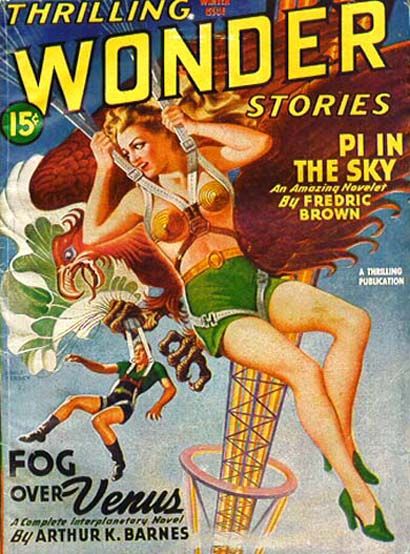 Thrilling Wonder Stories Covers Art Earle Bergey, Thrilling Wonder Stories 45-Winter.