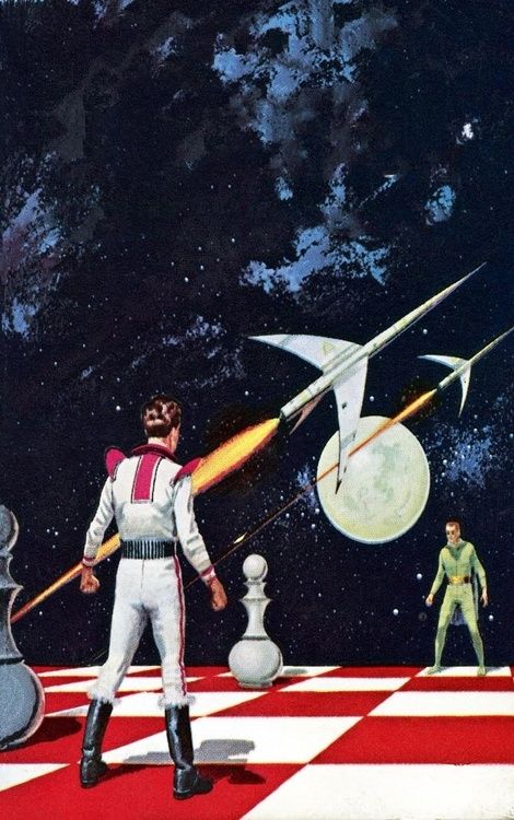 Ed Valigursky's visual Art Ed Valigursky - Cosmic Checkmate, 1962.