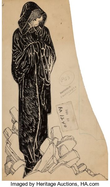 Edd Cartier's Covers Art Edd Cartier (American, 1914-2008). Ghoul of Death. Ink on board. 15 x 9 in.