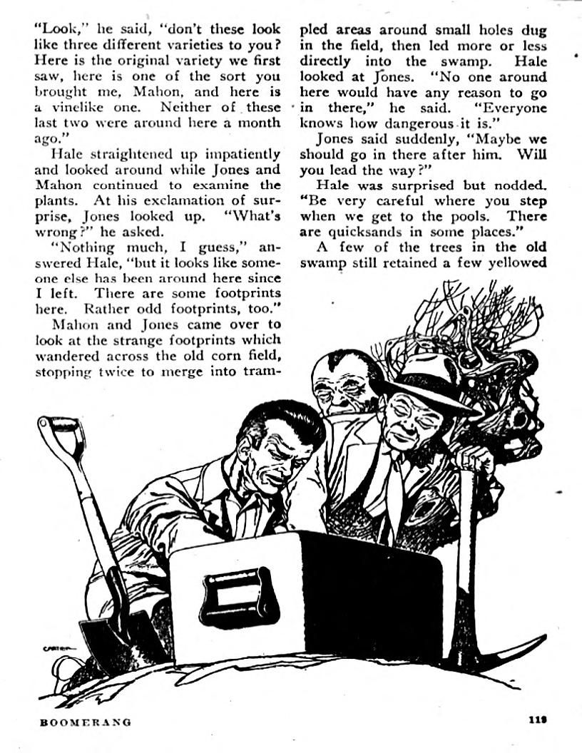 Edd Cartier's Covers Art Edd Cartier, Boomerang, Eric Tinde, Astounding SF 47-11, p.119.