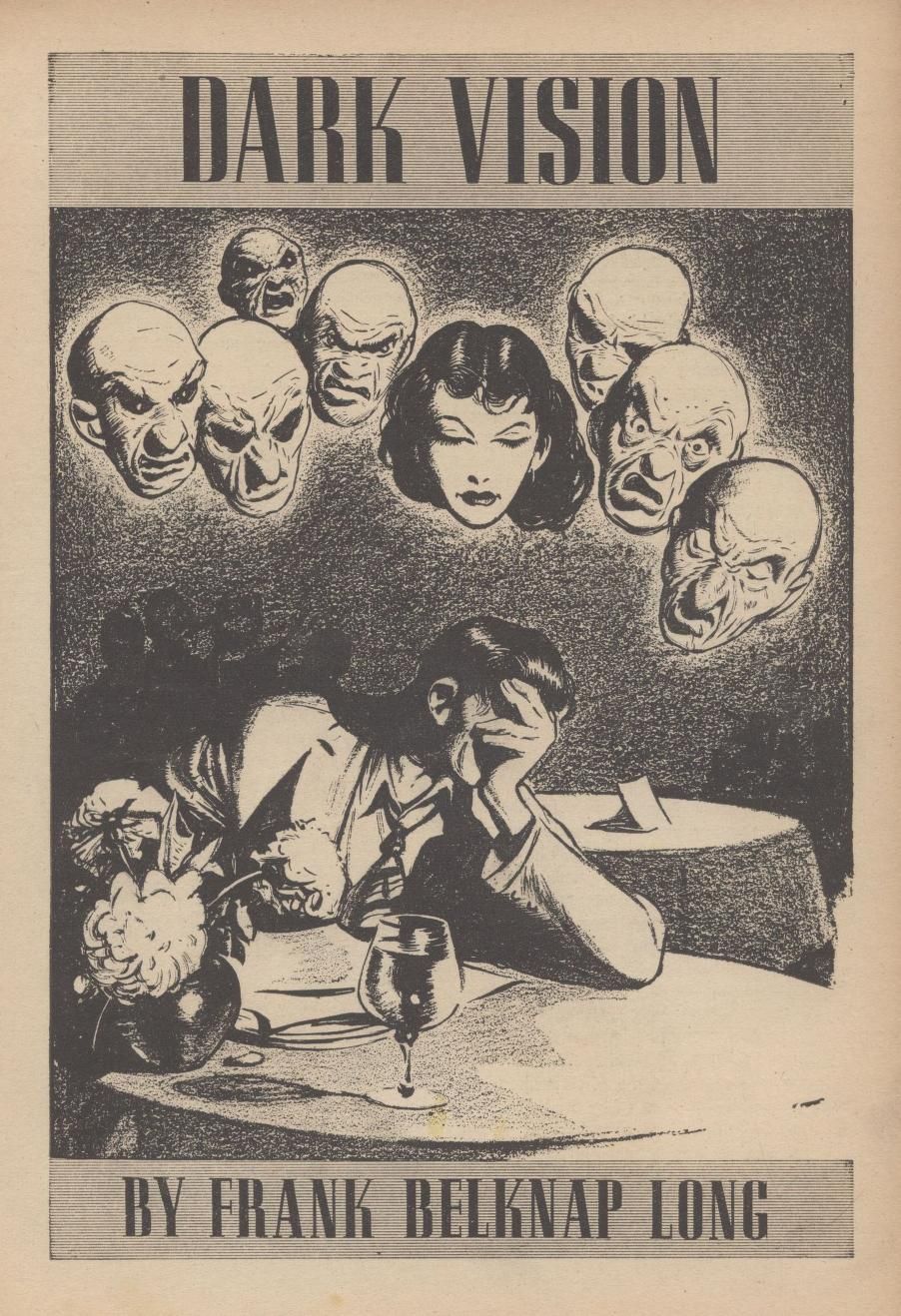 Edd Cartier's Covers Art Edd Cartier, Dark Vision by Frank Belknap Long, Unknown 39-03, p.107.