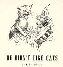 Edd Cartier's Covers Art Edd Cartier, He Didn't Like Cats by L. Ron Hubbard, Unknown 42-02, p.83.