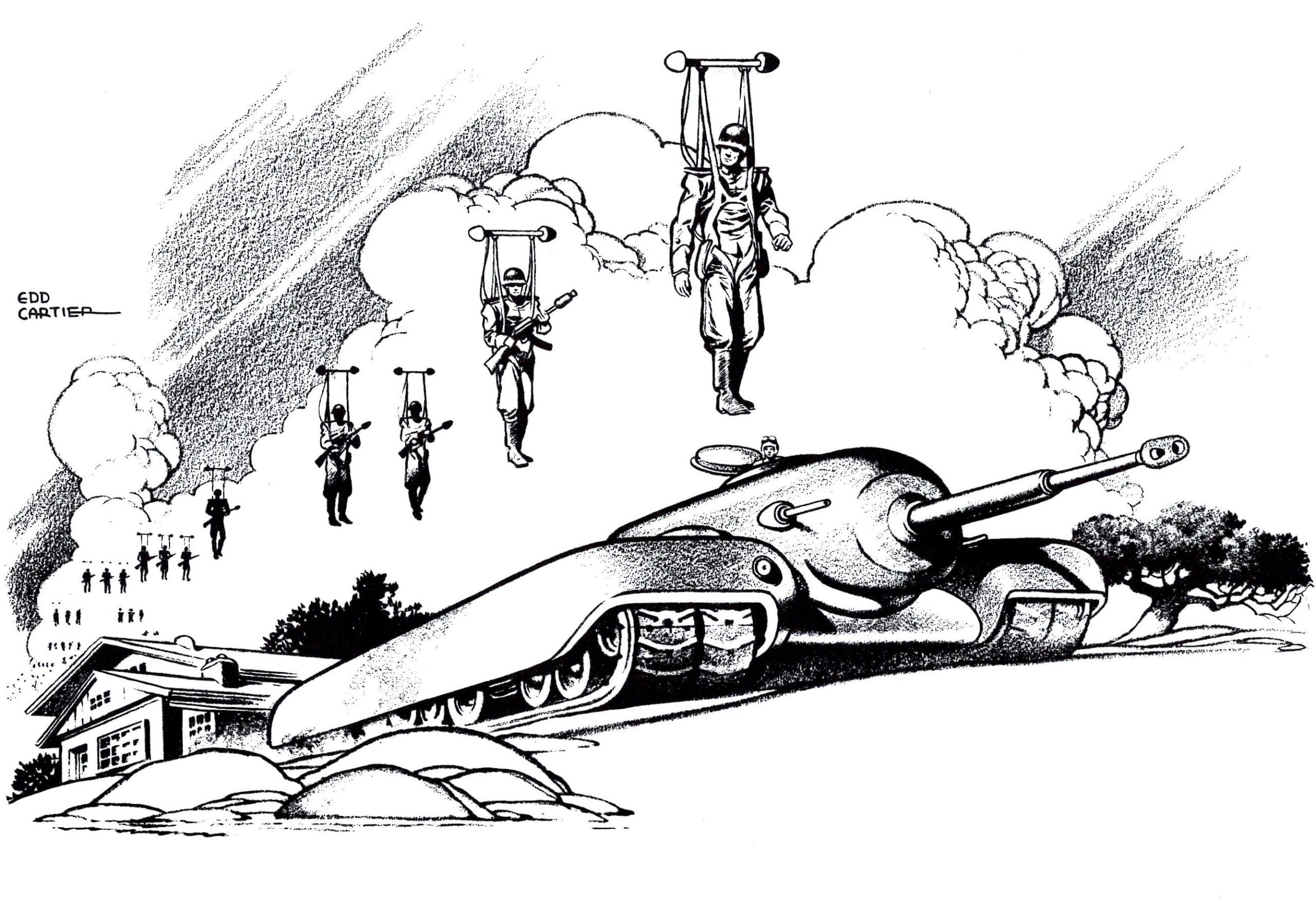 Edd Cartier's Covers Art Edd Cartier, Historical Note by Murray Leinster, Astounding SF 51-02, p.45.