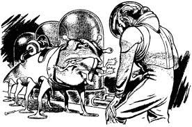 Edd Cartier's Covers Art Edd Cartier, In Value Deceived by H.B. Fyfe, Astounding SF 50-11, p.38.