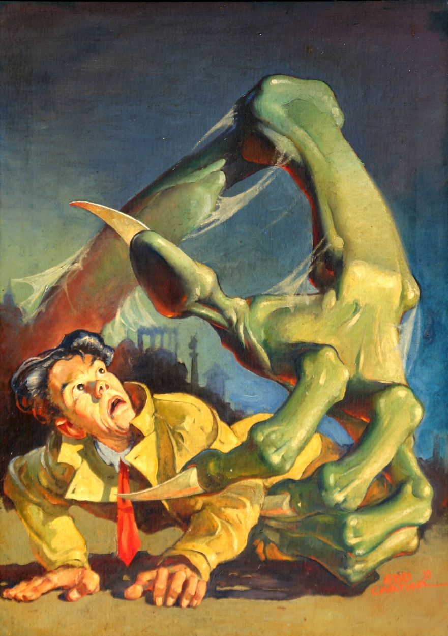 Edd Cartier's Covers Art Edd Cartier, Lest Darkness Fall by L. Sprague De Camp, Unknown 39-12.