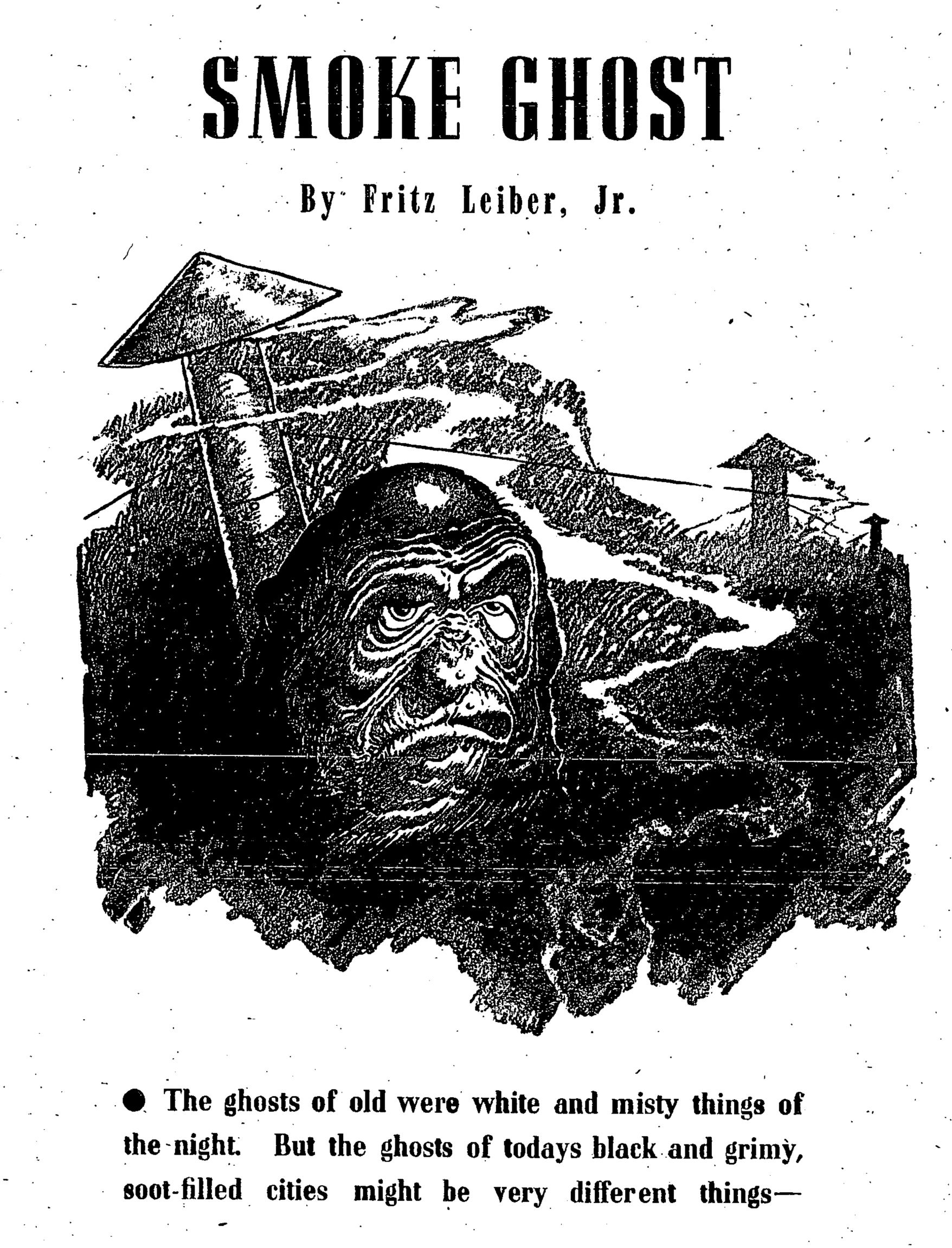 Edd Cartier's Covers Art Edd Cartier, Smoke Ghost by Fritz Leiber, Jr.,  Unknown 41-10.