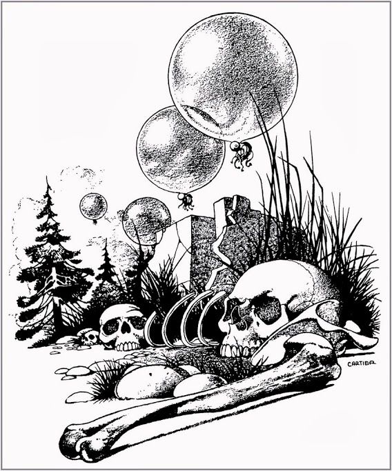 Edd Cartier's Covers Art Edd Cartier, The Monster by A.E. van Vogt, Astounding SF 48-08.