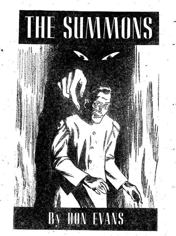 Edd Cartier's Covers Art Edd Cartier, The Summons by Don Evans, Unknown 39-06, p.9.