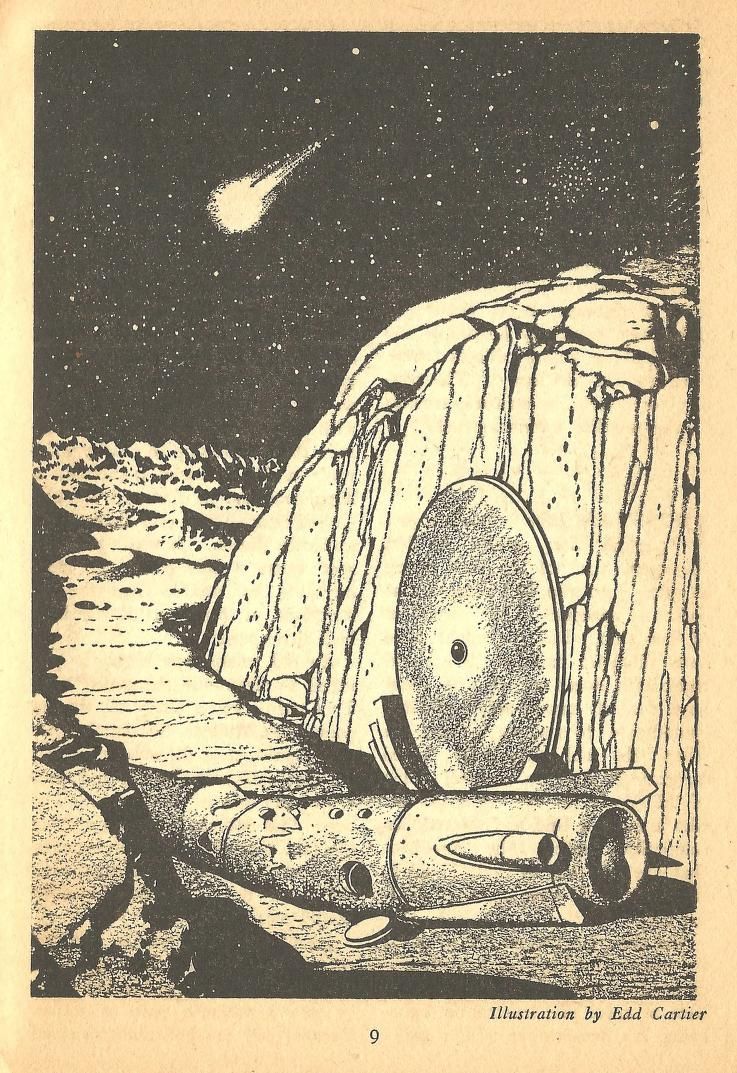 Edd Cartier's Covers Art Edd Cartier, The Sun-Smiths by Richard S. Shaver, Other Worlds 52-07, p.9.