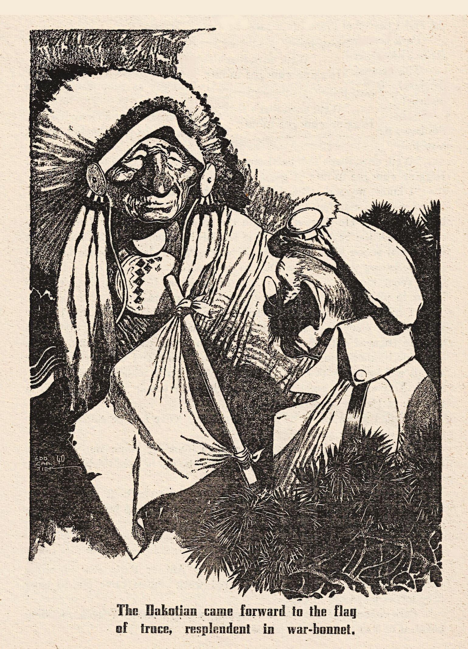 Edd Cartier's Covers Art Edd Cartier, The Wheels of If by L.Sprague de Camp,  Unknown 40-10, P.61.