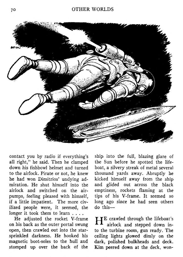 Edd Cartier's Covers Art Edd Cartier, The Witness by Eric Frank Russell, Other Worlds 51-09, p.70.