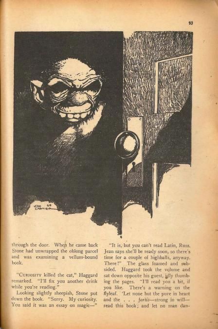 Edd Cartier's Covers Art Edd Cartier, Threshold by Henry Kuttner, Unknown 40-12, p.93.