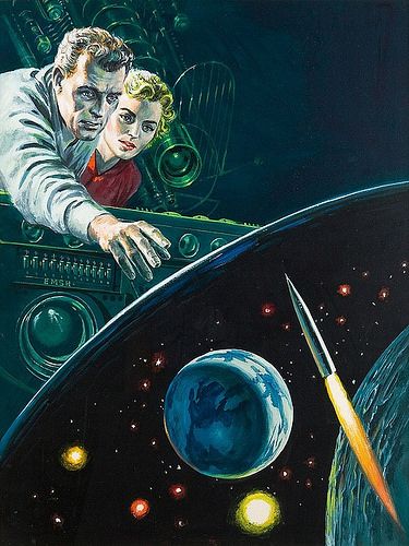 Ed Emshwiller's visual Art Emsh, Edge of Time by David Grinnell (Donald A. Wollheim) 1958.