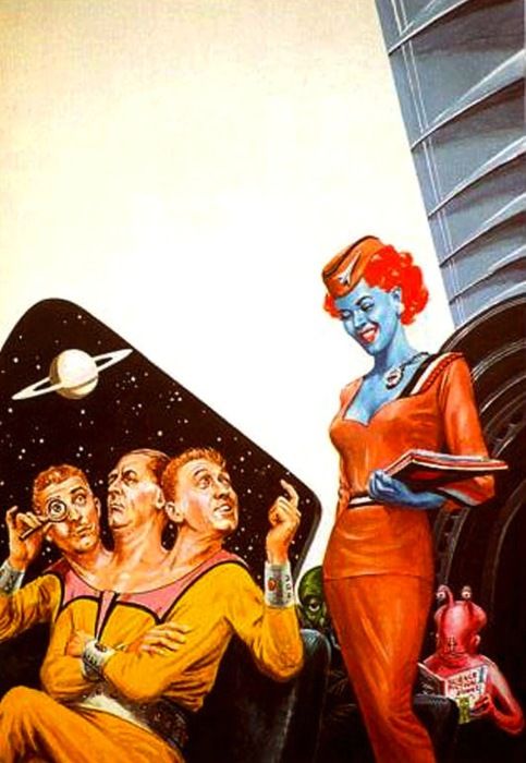 Ed Emshwiller's visual Art Emsh, En Route to Earth by Robert Silverberg, SF Quarterly 57-08.