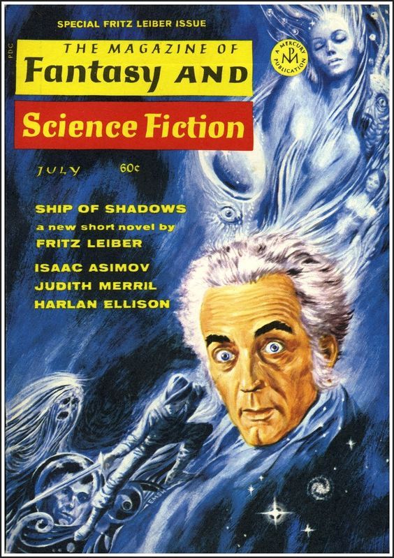 Emsh, F&SF #223, 69-12, illustrating Bye, Bye, Banana Bird by Sonya Dorman.
