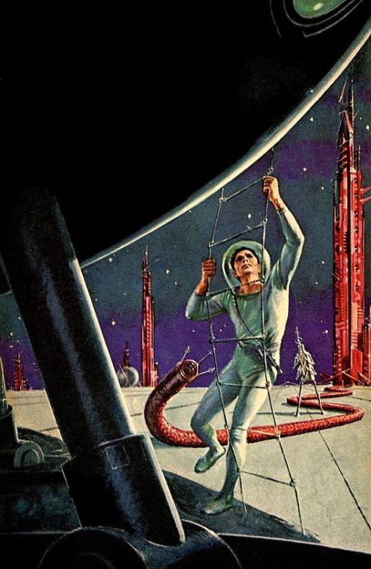 Ed Emshwiller's visual Art Emsh, Galactic Derelict by Andre Norton 1959.