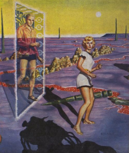 Ed Emshwiller's visual Art Emsh, Galaxy 54-05, Granny Won't Knit by Theodore Sturgeon.