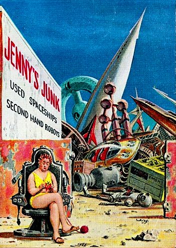 Ed Emshwiller's visual Art Emsh, Jenny's Junkyard, Galaxy 60-02.