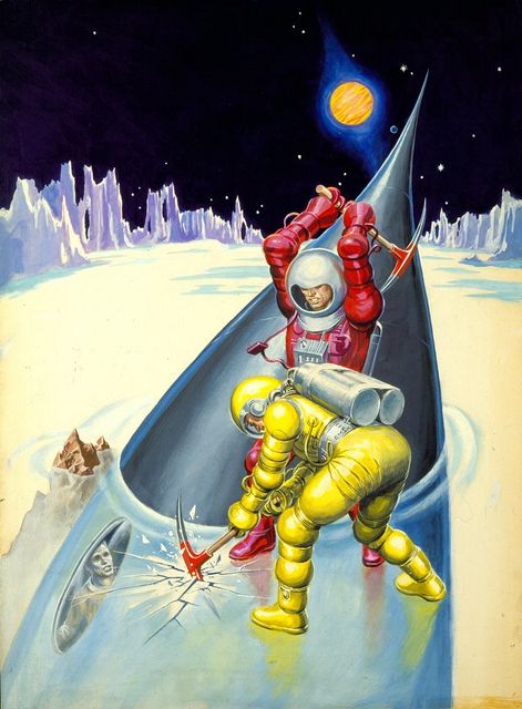 Ed Emshwiller's visual Art Emsh, Quick Freeze, SF Quarterly 57-05.