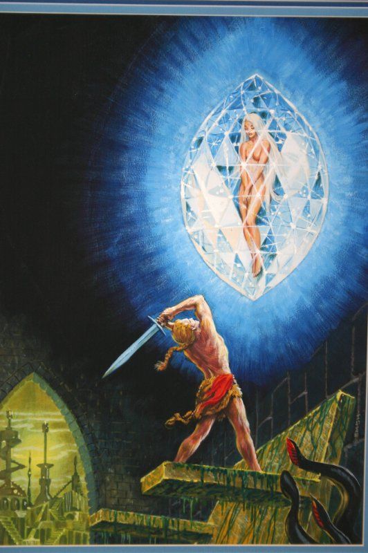 Ed Emshwiller's visual Art Emsh, The Girl in the Gem by John Jakes, Fantastic 65-01.