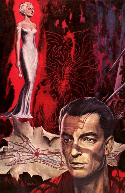 Ed Emshwiller's visual Art Emsh, The Stars my Destination, Part 1, by Alfred Bester, Galaxy 56-10.