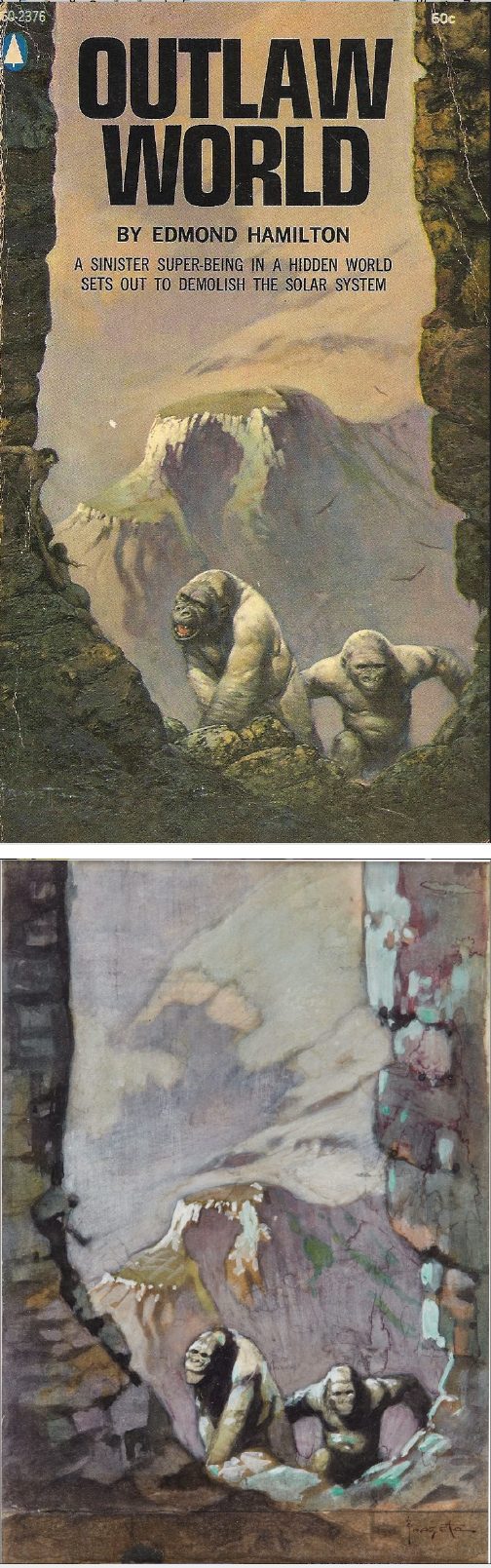 FRANK FRAZETTA - Outlaw World by Edmond Hamilton - 1969 Popular Library