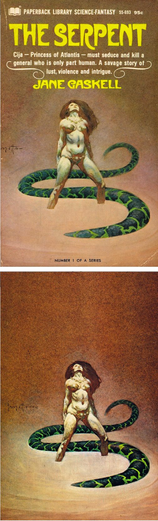 FRANK FRAZETTA - The Serpent by Jane Gaskell - 1968 Paperback Library
