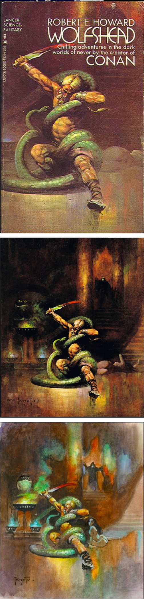 FRANK FRAZETTA - Wolfshead by Robert E. Howard - 1972 Lancer Books
