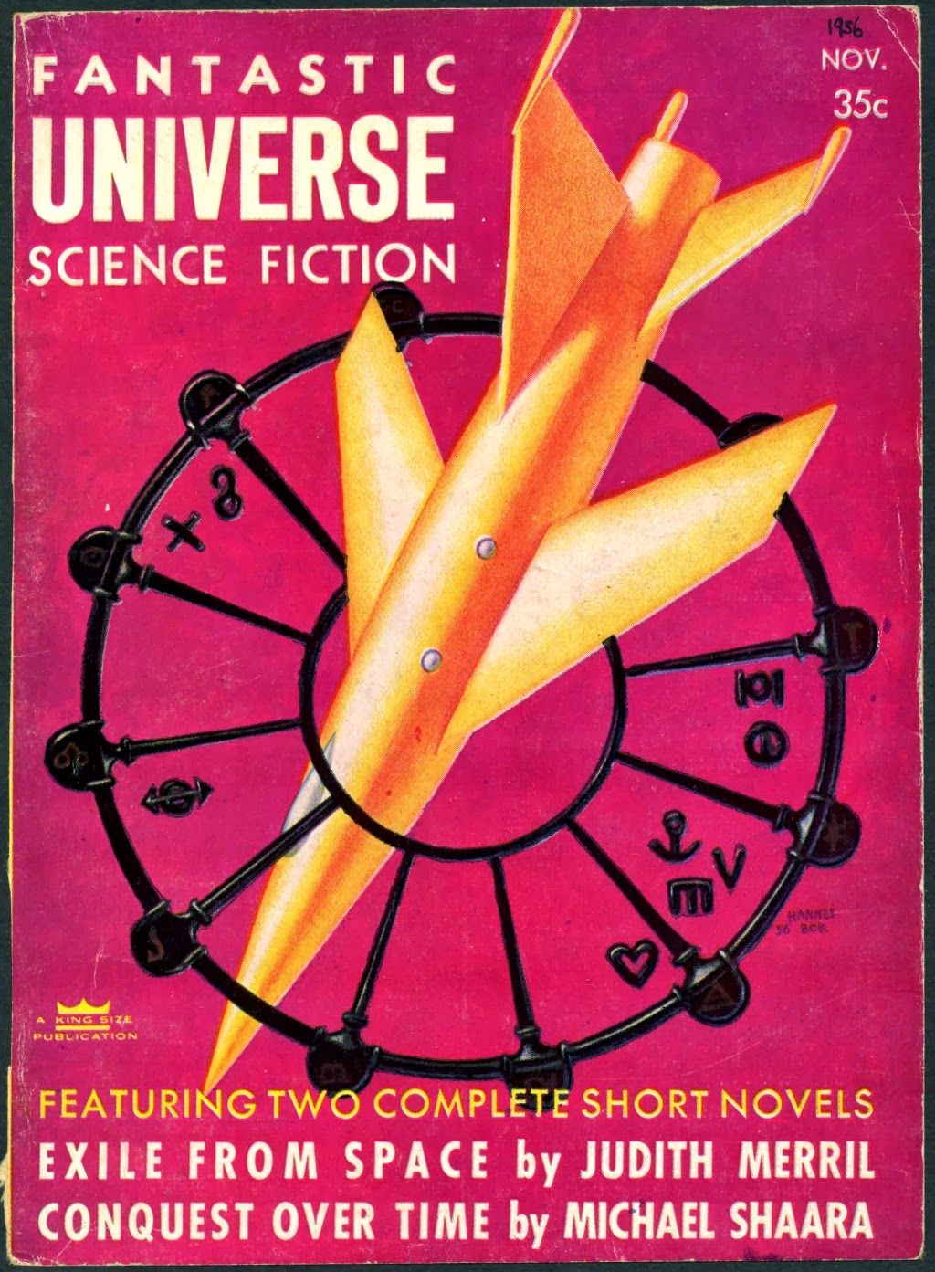 Hannes Bok's Covers Art Fantastic Universe Science Fiction, Nov. 1956, cover by Hannes Bok