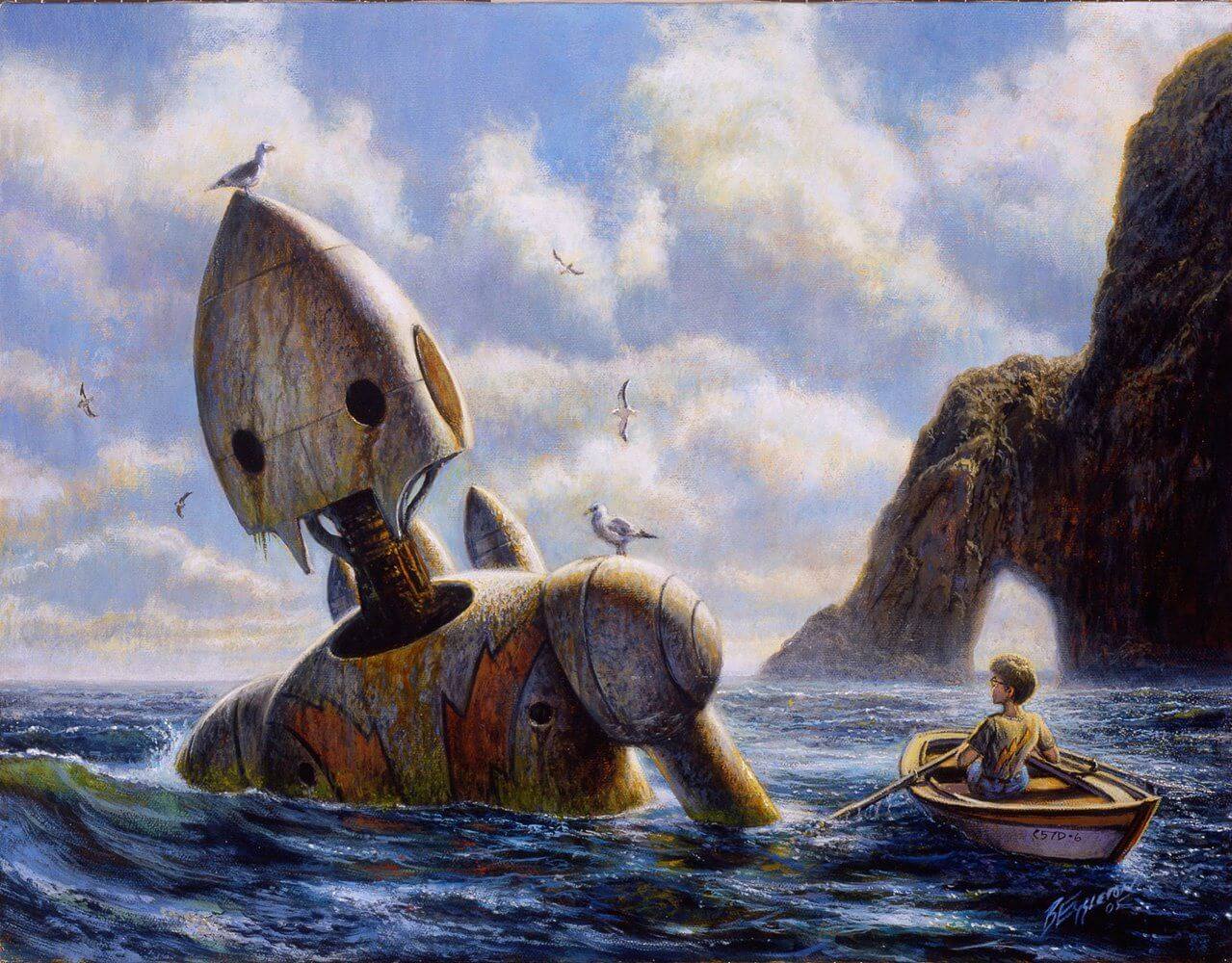 Bob Eggleton's visual Art Giant robot by Bob Eggleton