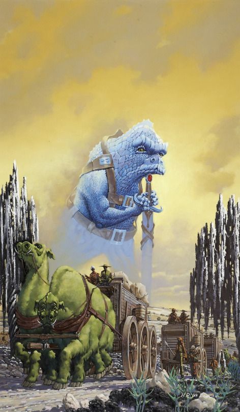 H.R. VAN DONGEN - art for City of the Chasch by Jack Vance - 1979 DAW Books