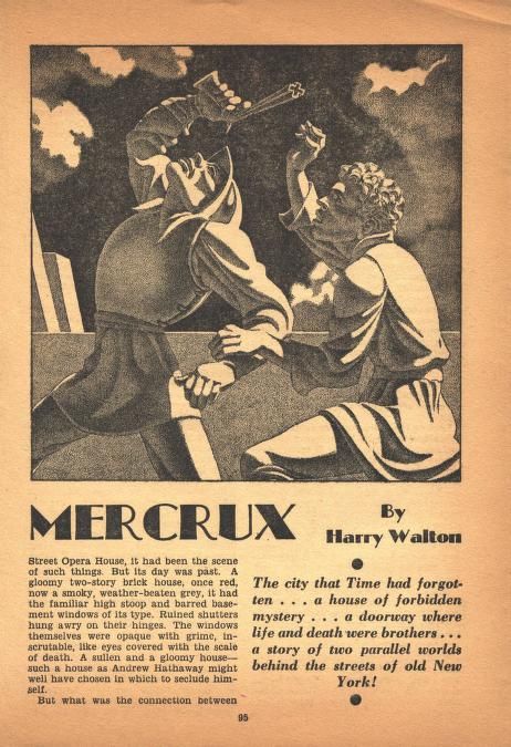 Hannes Bok's Covers Art Hannes Bok, Cross of Mercrux by Harry Walton, Fantastic Novels 50-11, P.95.