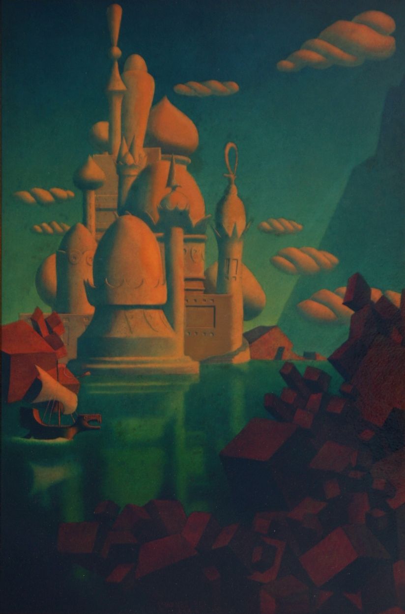 Hannes Bok's Covers Art Hannes Bok, Enchanted City 1946.