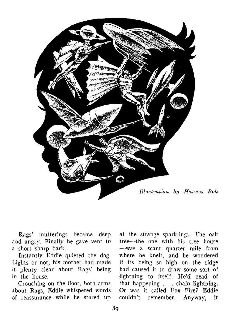 Hannes Bok's Covers Art Hannes Bok, Master Race by Richard Ashby, Imagination 51-09, p.9.