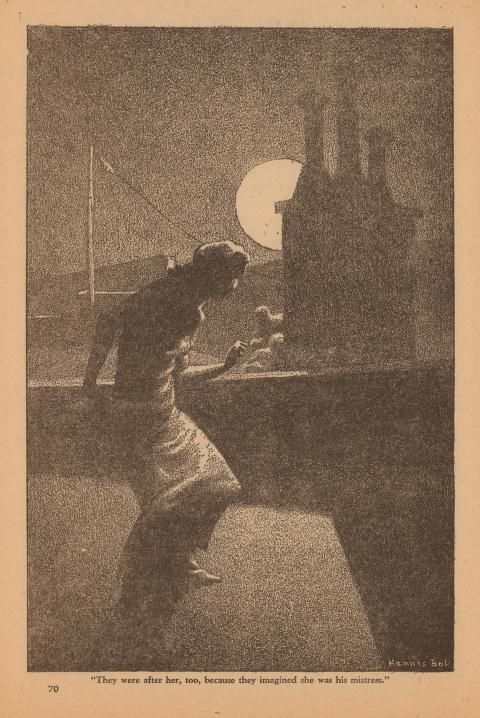 Hannes Bok's Covers Art Hannes Bok, On Pell Street by Frank Owen, Weird Tales 40-07, p.70.