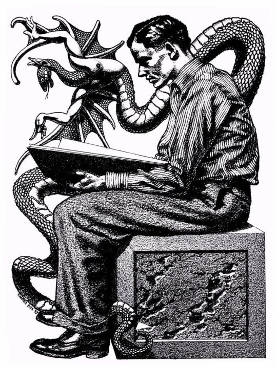 Hannes Bok's Covers Art Hannes Bok, Portrait of Jack Grubel.