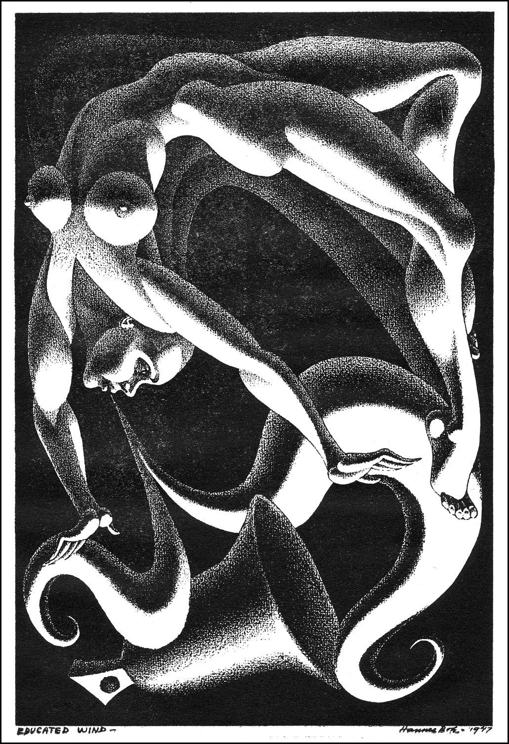 Hannes Bok's Covers Art Hannes Bok, The Black Wheel by A. Merritt & Hannes Bok 1947.