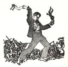 Hannes Bok's Covers Art Hannes Bok, The Giant by Basil Wells, Stirring Science Stories 42-03, p.19.