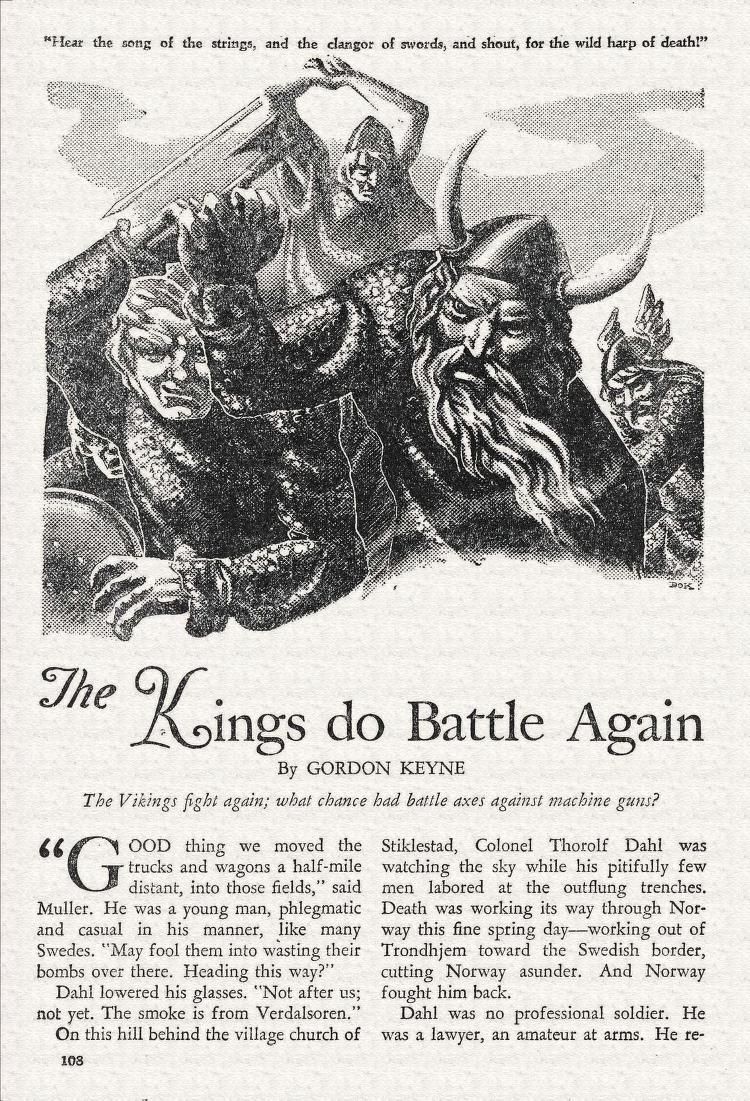 Hannes Bok's Covers Art Hannes Bok, The Kings Do Battle Again, Weird Tales 40-09, p.108.