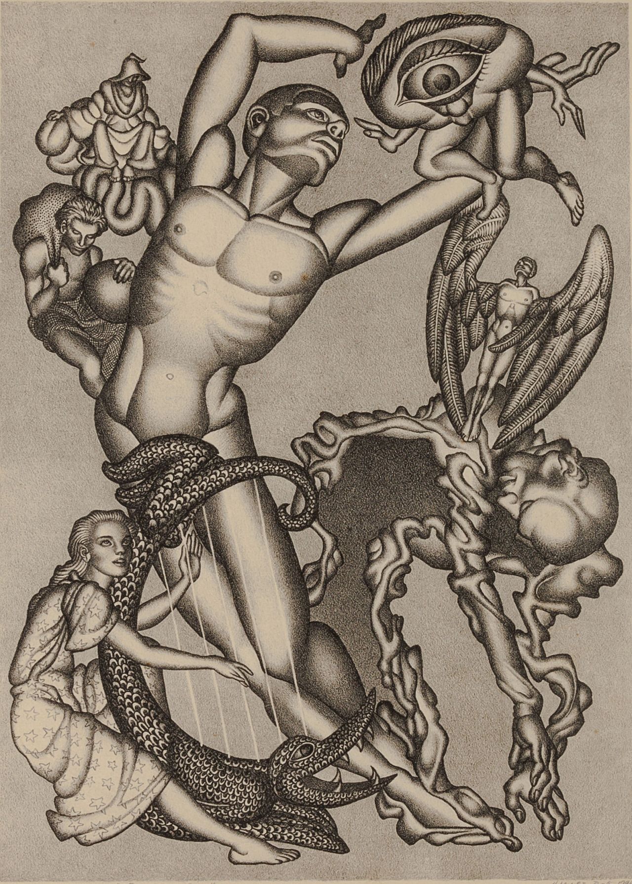 Hannes Bok's Covers Art Hannes Bok, The Powers of Light, 1945.