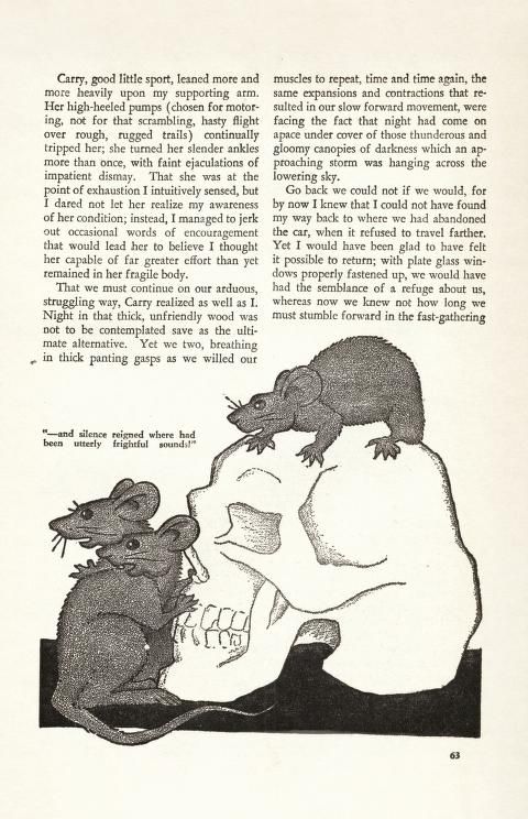 Hannes Bok's Covers Art Hannes Bok, The Rat Master by Greye La Spina, Weird Tales 42-03, p.63.