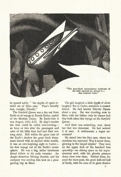Hannes Bok's Covers Art Hannes Bok, The Robot God by Ray Cummings, Weird Tales 41-07, p.7.
