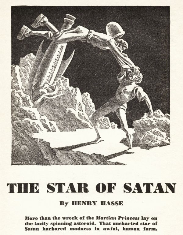Hannes Bok's Covers Art Hannes Bok, The Star of Satan by Henry Hasse, Planet Stories 41-Fall, P.52.