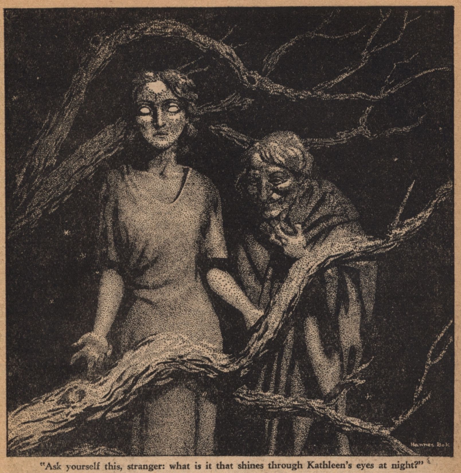 Hannes Bok's Covers Art Hannes Bok, The Valley of the Undead, Helen Weinbaum, WT 40-09, p.33.