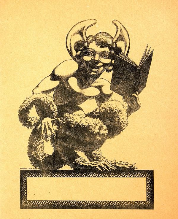 Hannes Bok's Covers Art Hannes Bok, bookplate 1949.