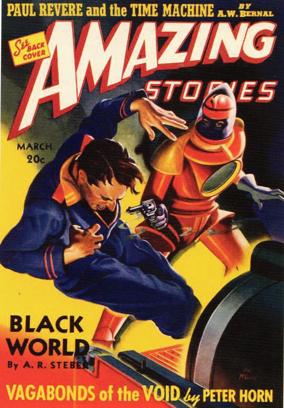 Ed Valigursky Amazing Stories Covers Art Harold McCauley, Amazing Stories 40-03.