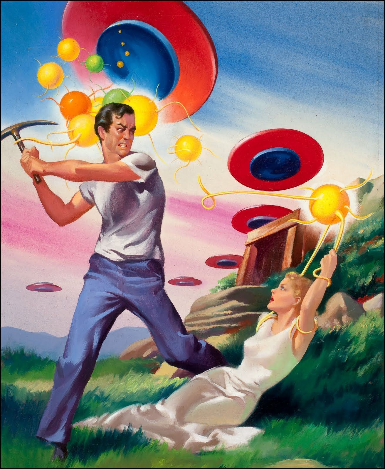 Harold W. McCauley's visual Art Harold McCauley, The Buttoned Sky by Geoff St. Reynard, Imagination 53-08.